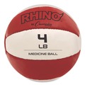 Toys | Champion Sports MB4 4 lbs. Rhino Leather Medicine Ball - Red/White image number 0