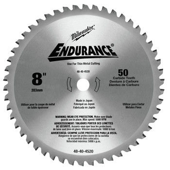 Milwaukee 48-40-4520 8 in. Circular Saw Blade (50 Tooth) Milwaukee 48-40-4520 8 in. Circular Saw Blade (50 Tooth)