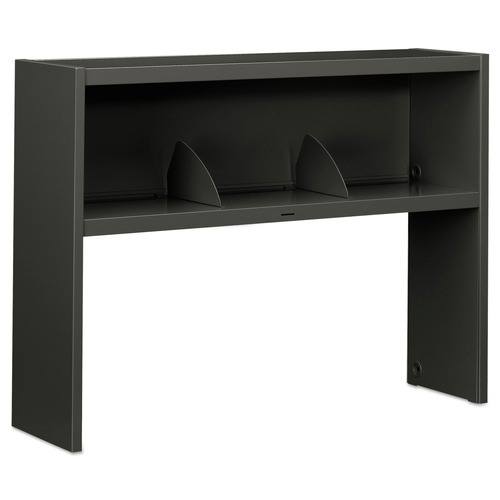 Office Desks & Workstations | HON H386548N.S 38000 Series 48w x 13.5d x 34.75h Stack On Open Shelf Hutch - Charcoal image number 0