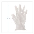 Disposable Gloves | Boardwalk BWK361LBX 3.6 mil Thick Powder-Free Exam Vinyl Gloves - Large, Clear (100/Box) image number 3