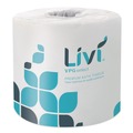Tissues | Livi VPG Select 21547 4.06 in. x 3.75 in. 2-Ply Septic-Safe Bath Tissue - White (80/Carton) image number 1