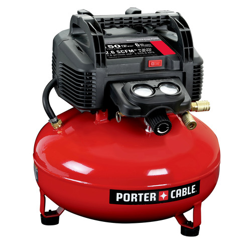 Porter Cable C2002 0 8 Hp 6 Gallon Oil Free Pancake Air Compressor Cpo Outlets
