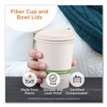 Cups and Lids | World Centric CULFB12GNLF Fiber Lids for 10 to 20 oz Hot Cups - Natural (1000/Carton) image number 2