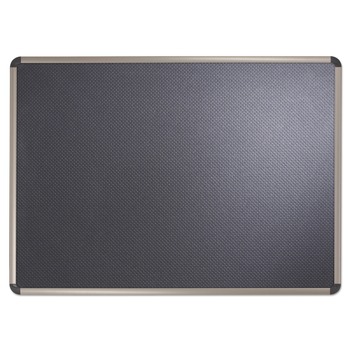 Quartet B364T Prestige Euro-Frame 48 in. x 34 in. Embossed Foam Bulletin Board - Black/Aluminum