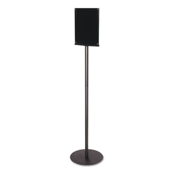 Deflecto 8.5 in. x 11 in. Insert 56 in. Tall Double-Sided Magnetic Sign Display - Clear/Black