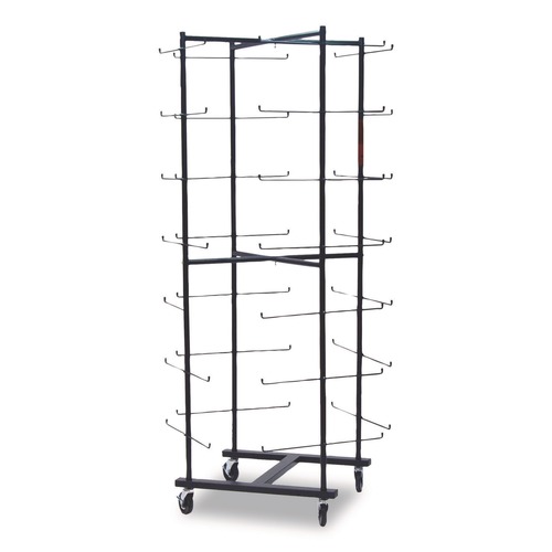 Office Filing Cabinets & Shelves | Champion Sports FBWR 26 in. x 28 in. x 81 in. 56 Football Helmet Rolling Rack - Black image number 0