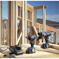 Factory Reconditioned Bosch GXL18V-224B25-RT 18V Brute Tough Connected-Ready EC Brushless Li-Ion 1/2 in. Cordless Hammer Drill Driver / 1/4  / 1/2 in. 2-In-1 Impact Driver Combo Kit (4 Ah) image number 5