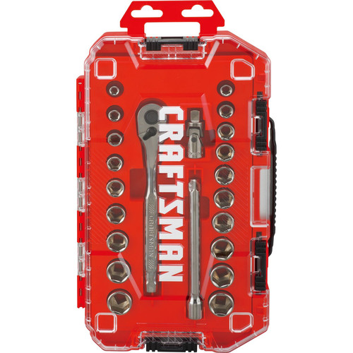 Craftsman 22-Piece 3/8 in. Drive Gunmetal Chrome Standard (SAE