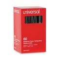  | Universal UNV15613 Medium 1 mm Black Ink Stick Ballpoint Pens (60/Pack) image number 0