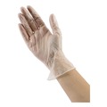 Disposable Gloves | Boardwalk BWK361LBX 3.6 mil Thick Powder-Free Exam Vinyl Gloves - Large, Clear (100/Box) image number 8