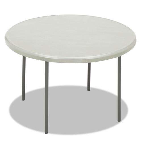  | Iceberg 65243 IndestrucTable 48 in. x 29 in. Classic Round Folding Table - Platinum image number 0