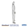 Bib Overalls | Ansell 38938 A35 Liquid and Particle Protection Coveralls Hooded - Large, White (25/Carton) image number 2