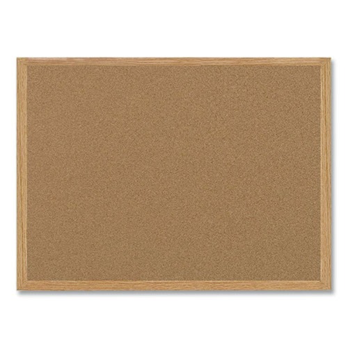  | MasterVision SB1420001233 72 in. x 48 in. Oak Wood Frame Earth Cork Board - Tan Surface image number 0