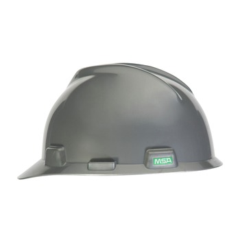 MSA V-Gard Slotted Cap with Staz-On Suspension - Silver