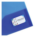  | Avery 47811 11 in. x 8.5 in. 20 Sheet Capacity 2-Pocket Plastic Folder - Translucent Blue image number 2