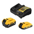 Battery and Charger Starter Kits | Factory Reconditioned Dewalt DCB225-2CR 20V MAX 2 Ah and 5 Ah Lithium-Ion Battery Kit image number 0