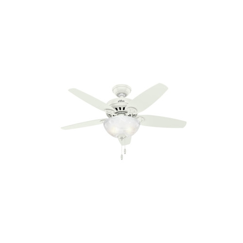 Hunter 52134 44 In Cedar Park Fresh White Ceiling Fan With Light