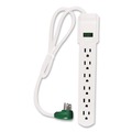 Office Electronics & Batteries | GoGreen Power GG-16103MS 2.5 ft. Cord 160 Joules 6-Outlet Surge Protector - White image number 0