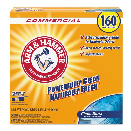 Cleaning & Janitorial Supplies | Arm & Hammer 33200-00109 9.86 lbs. Powder Laundry Detergent - Clean Burst (3/Carton) image number 0