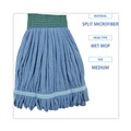 Mops | Boardwalk BWKMWTMB Microfiber Looped-End Wet Mop Head - Medium, Blue image number 4