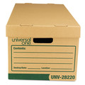 Boxes & Bins | Universal 9523301 Recycled Heavy-Duty Record Storage Box - Letter, Kraft/Green (12/Carton) image number 3