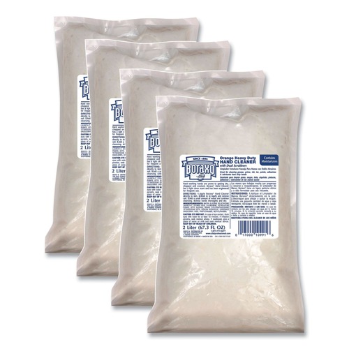 Office Jansan | Boraxo DIA 10992 2 Liter Orange Heavy Duty Hand Cleaner Refill - Citrus Scent (4/Carton) image number 0