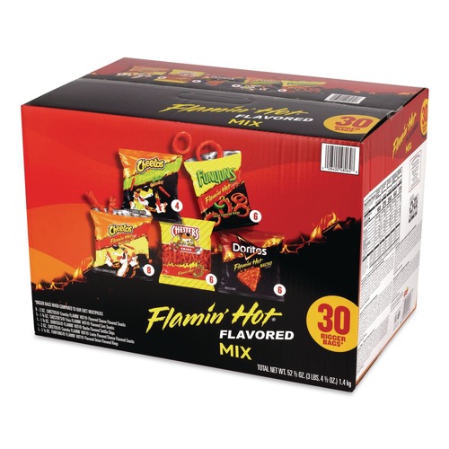 Snacks | Frito-Lay 27083 Flamin Hot Mix Variety Pack - Assorted Size Bag/Flavors (30/Carton) image number 0