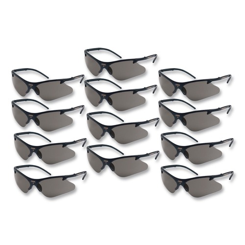 Safety Glasses | Kimberly-Clark 19836 Code 4 Safety Glasses - Black Frame, Smoke Lens (12/Box) image number 0
