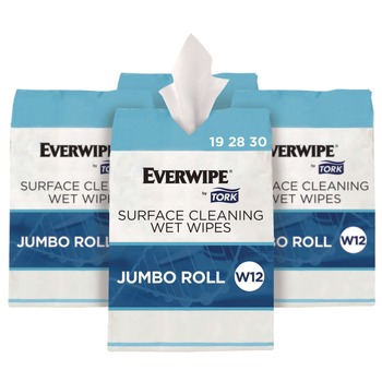Tork 6 in. x 6 in. 1-Ply Surface Cleaning Wet Wipe - Lemon, White (4 Rolls/Carton)