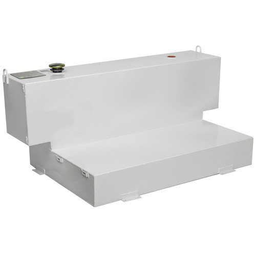 Liquid Transfer Tanks | JOBOX 498000 98 Gallon Short-Bed L-Shaped Steel Liquid Transfer Tank - White image number 0