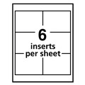 Office Jansan | Avery 05392 3 in. x 4 in. Horizontal/Vertical Name Badge Insert Refills - White (300/Box) image number 1