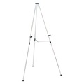 Office Jansan | Quartet 50E 38 in. - 66 in. High Lightweight Aluminum Telescoping Tripod Easel - Silver image number 0