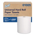 Cleaning & Janitorial Supplies | Scott 01005 8 in. x 1000 ft. 1.5 in. Core 1-Ply Essential High Capacity Hard Roll Towels - White (6 Rolls/Carton) image number 0