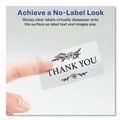 Office Jansan | Avery 06522 Easy Peel 2 in. x 4 in. Mailing Labels with Sure Feed Technology - Glossy Clear (10/Sheet, 10 Sheets/Packt) image number 1