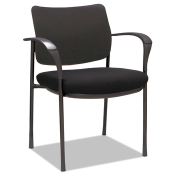 Alera ALEIV4317A IV Series 24.8 in. x 22.83 in. x 32.28 in. Fabric Guest Chairs - Black (2/Carton)