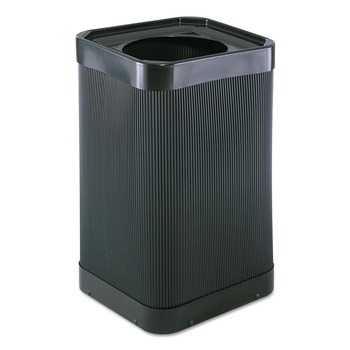Safco 9790BL At-Your-Disposal 38-Gallon Top-Open Waste Receptacle - Black