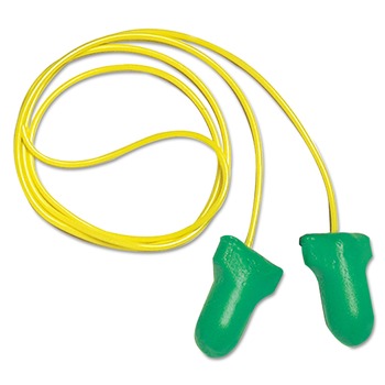 Howard Leight by Honeywell 30NRR MAXIMUM Lite Corded Single-Use Earplugs - Green (100/Box)