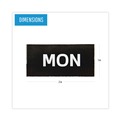 Office Jansan | MasterVision FM1007 2 in. x 1 in. Days of Week Interchangeable Magnetic Board Accessories - Black/White (7/Pack) image number 2