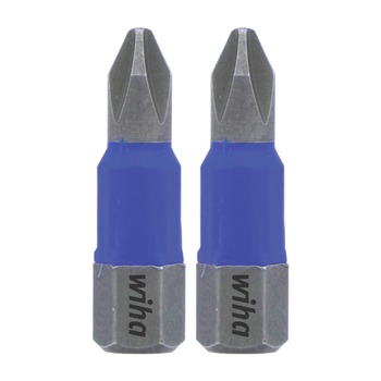Wiha Tools 70002 2-Piece TerminatorBlue 1 in. Phillips No. 2 Impact Bit