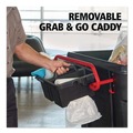 Trash & Waste Bins | Rubbermaid Commercial 2229066 BRUTE 25.45 in. x 25.45 in. x 15 in. Ergonomic Rotomolded Tilt Truck Handle and Caddy - Red/Black image number 3