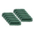 Cleaning & Janitorial Supplies | Rubbermaid Commercial FGJ85700GR00 48 in. x 5 in. Microfiber Looped-End Dust Mop Heads - Green (12/Carton) image number 0