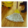 Mops | Rubbermaid Commercial FGD11306WH00 1 in. Headband Super Stitch Cotton Looped End Wet Mop Head - Large, White (6/Carton) image number 4