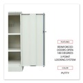  | Alera CM4218PY 36 in. x 18 in. x 42 in. Assembled Storage Cabinet with Adjustable Shelves - Putty image number 5