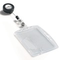 Label & Badge Holders | Durable 801219 Vertical/Horizontal Reel ID/Security Card Holder Set - Clear (10/Pack) image number 2