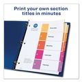 Office Jansan | Avery 11167 Ready Index 11 in. x 8.5 in. 5-Tab 1 to 5 Uncollated Customizable TOC Dividers - Multicolor Tabs/White (24/Box) image number 2