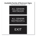 Floor Signs | Headline Sign 69921 4 in. x 8 in. All Gender Restroom Accessible Plastic ADA Sign - Clear/White image number 3