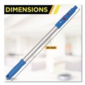 Cleaning Tools | Gritt Commercial GRI107 20 in. Aluminum Extension Pole with Click/Lock Adapter Cone - Blue/Silver image number 1