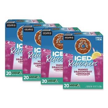 The Original Donut Shop ICED Refreshers K-Cup Pods - Mango Dragonfruit Lemonade (80/Carton)