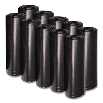 Boardwalk 43 in. x 47 in. 56 gal. 1.2 mil Recycled Low-Density Polyethylene Can Liners - Black (100/Carton)