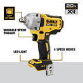 Impact Wrenches | Dewalt DCF892B 20V MAX XR Brushless Lithium-Ion 1/2 in. Cordless Mid-Range Impact Wrench with Detent Pin Anvil (Tool Only) image number 4